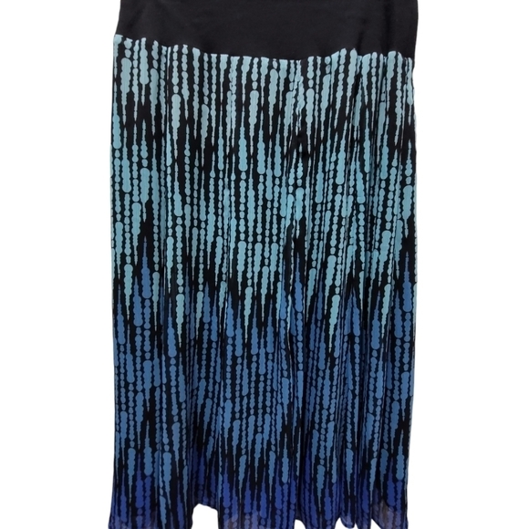 Size 6 Cotton Blend Tie Dye Multicolor Skirt Stretch Waist - Picture 3 of 5